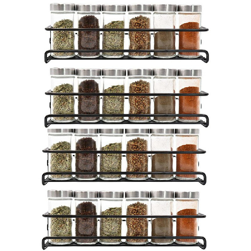 2-Tier Spice Shelf Storage Racks Wall Mounted Spice Rack Organiser for Kitchen Cabinet Pantry Door