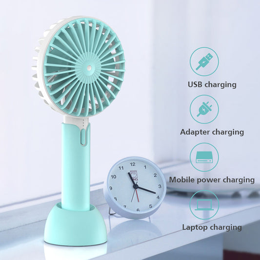 Summer Handheld Portable Mini Fan USB Rechargable Desktop Fan