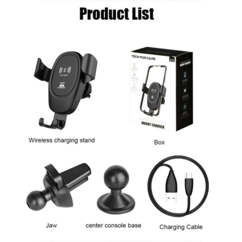 Air Vent Fast Qi Wireless Car Charger Charging Mount Holder for Various Phones