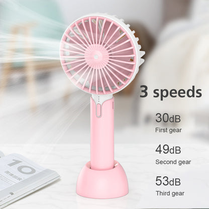 Summer Handheld Portable Mini Fan USB Rechargable Desktop Fan