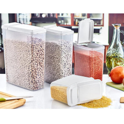 Leak Resistant Clear Plastic Food Storage Container 4 Litre - Random Colours