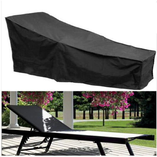 2pcs Dewproof Sun Lounger Furniture Cover Rattan Bed Protector for Outdoor Garden Patio