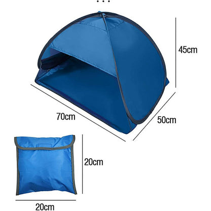 80x50x55cm Mini Head Pop Up Tent Portable Instant Sun Shade Canopy - Blue