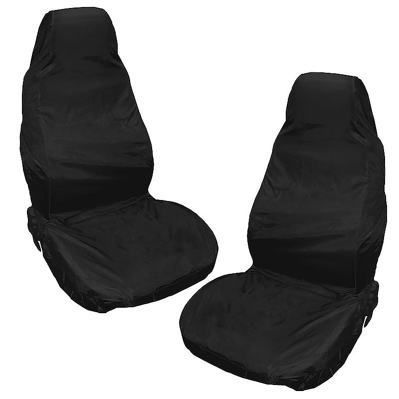 "Revamp and Protect: Black Beauty 2pcs Car Seat Cover Protectors"