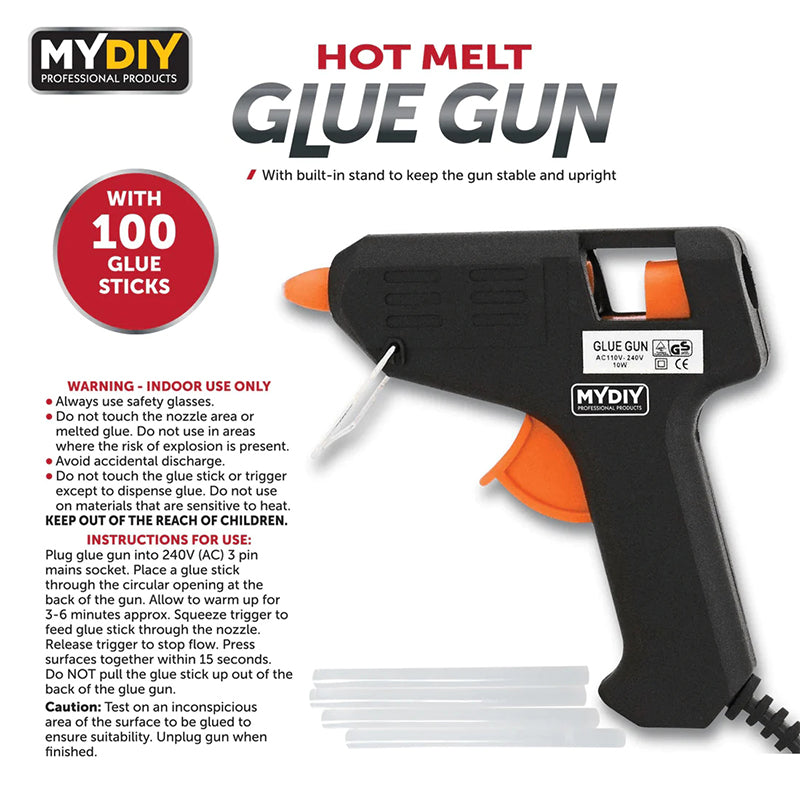 Hot Melt Glue Gun With Anti Drip Nozzle with 100 pcs Glue Sticks Quick Heating Function for Repairs