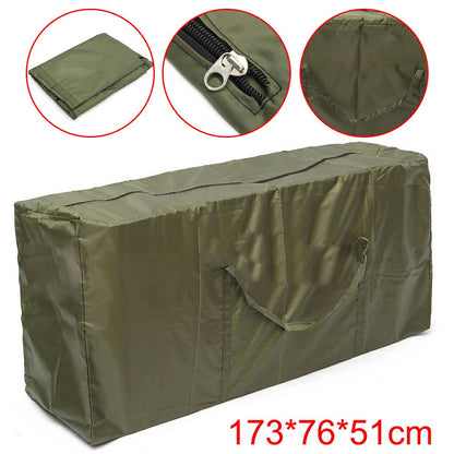 Waterproof Outdoor Furniture Cushion Storage Bag Organizer 210D Oxford Cloth - Army