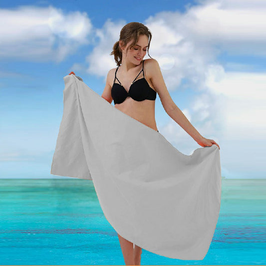 Compact Fast Drying Microfibre Beach Towel for Travel Camping Swimming 80*180cm - Purple