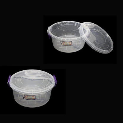 Plastic Clear Cake Food Storage Box Round Food Storage Container with Lid