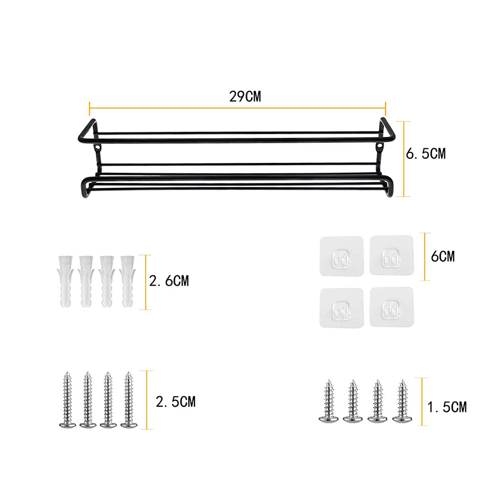 2-Tier Spice Shelf Storage Racks Wall Mounted Spice Rack Organiser for Kitchen Cabinet Pantry Door