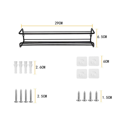 2-Tier Spice Shelf Storage Racks Wall Mounted Spice Rack Organiser for Kitchen Cabinet Pantry Door