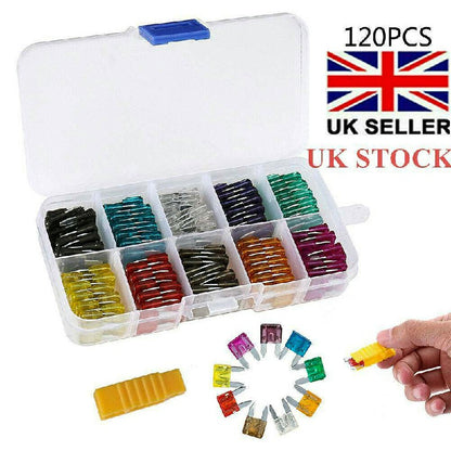 "Revamp Your Ride with 120 pcs Mini Car Blade Fuse Box Set: Unleash Safety and Performance in Style!"